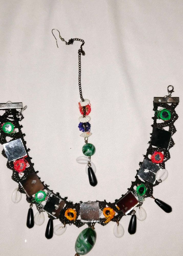 Unique Beaded Necklace &amp; Earring Set
