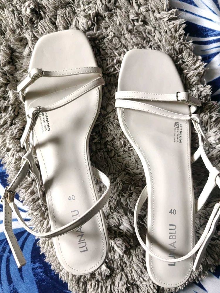 Westside ivory strappy heels