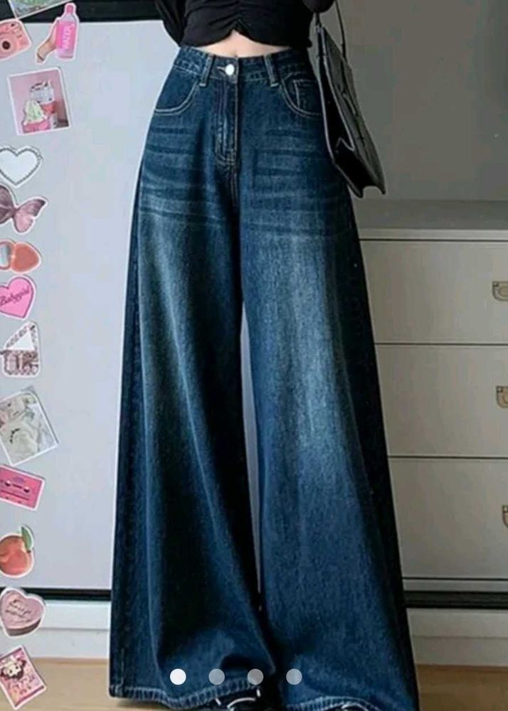 Wide Leg Denim Jeans