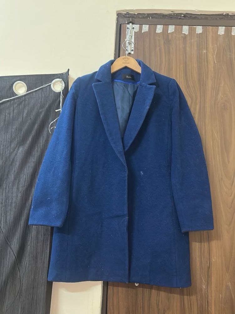 Blue Wool Blend Coat