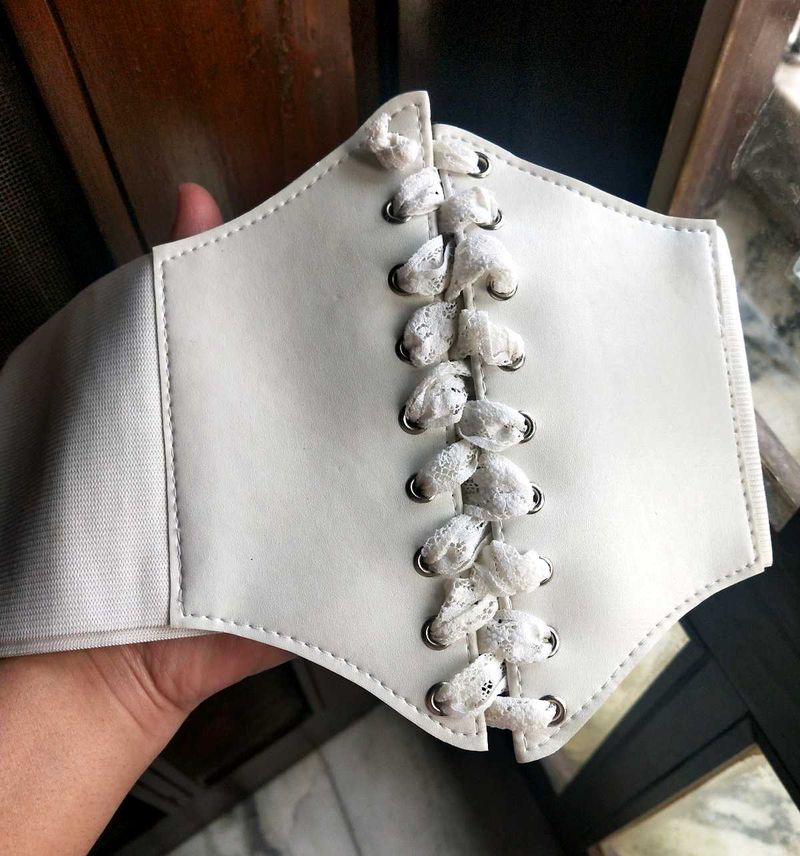 White Corset Belt