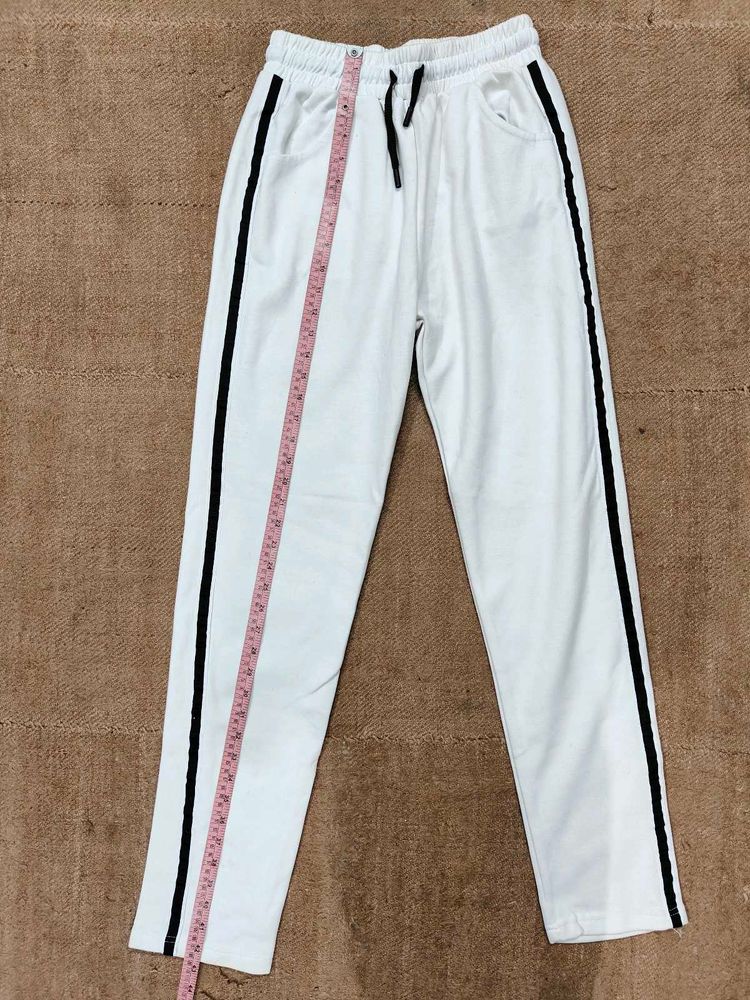 Stylish White Track Pants