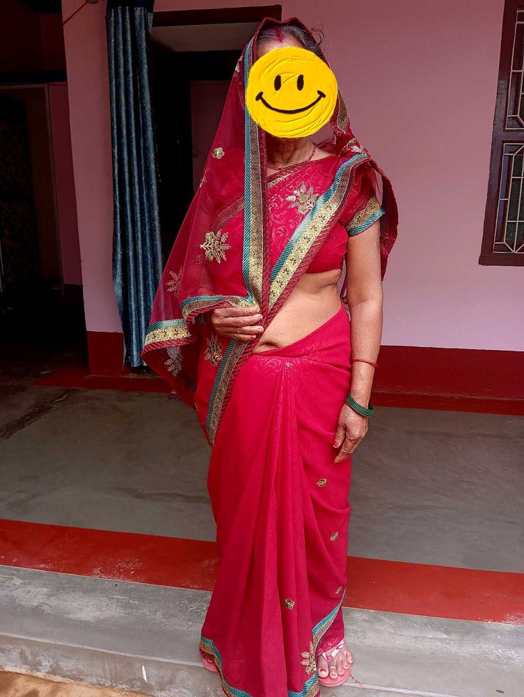 VIDYA EMBROIDERED NET SAREE with( B.)