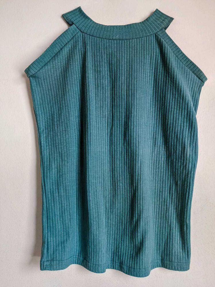 Stretchable Crew Neck  Sleeveless Tank Top