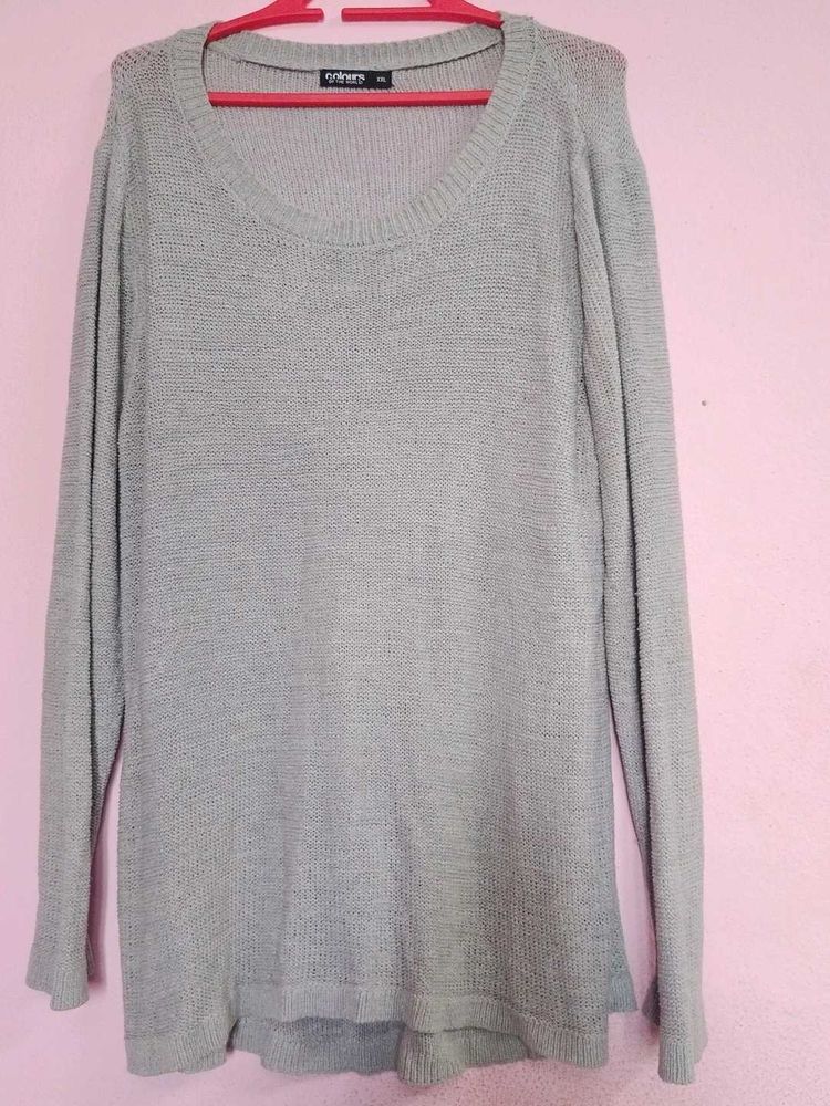 Grey Knit Pullover