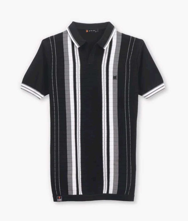 Striped Black Polo Shirt