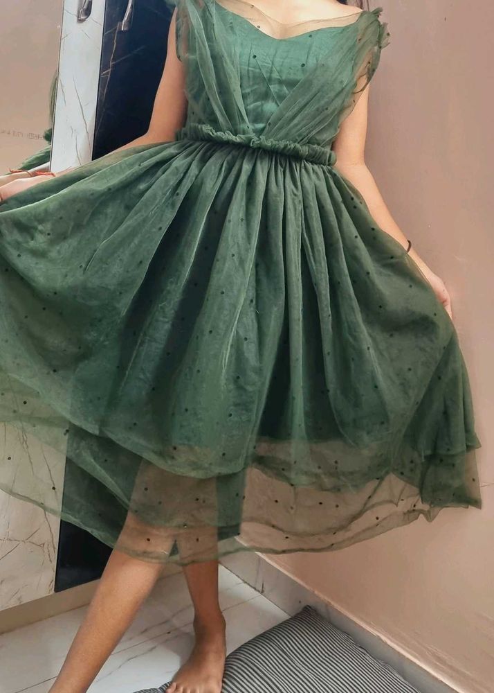 Green Polka Dot Dress