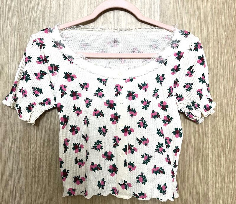 Floral Korean Top