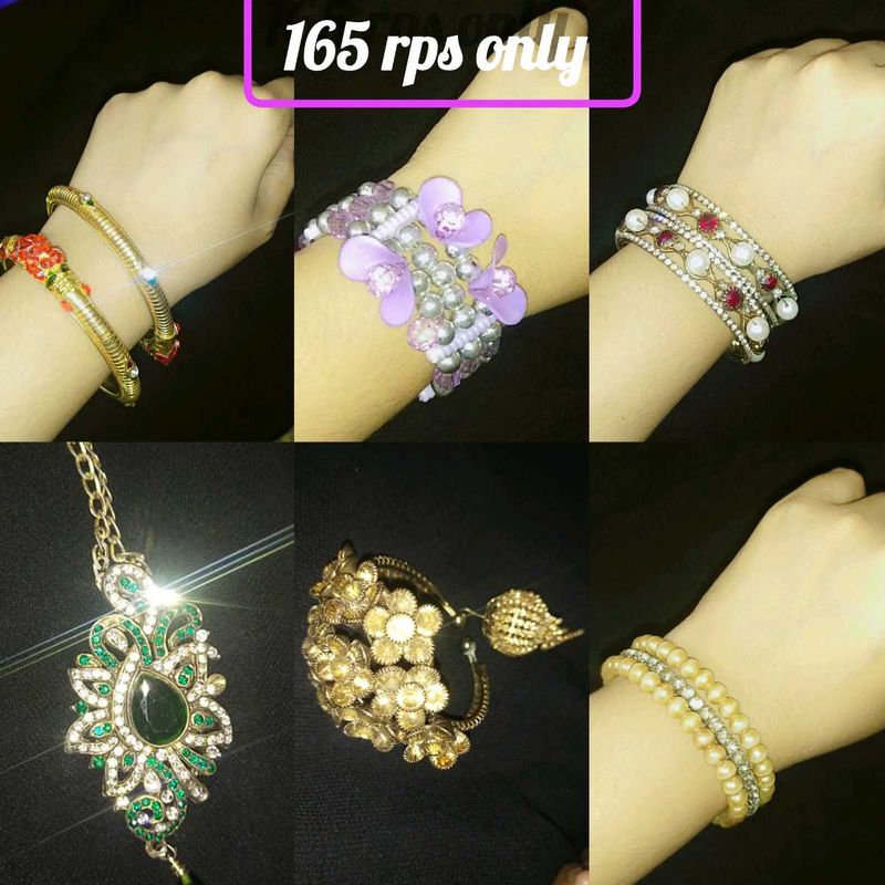 Pearl &amp; Rhinestone Bracelet Stack