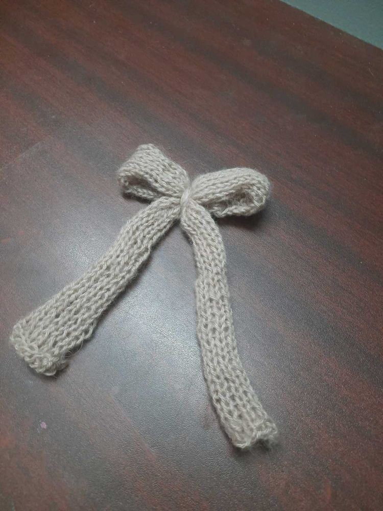 Knit Mohair Bow Hair Clip
