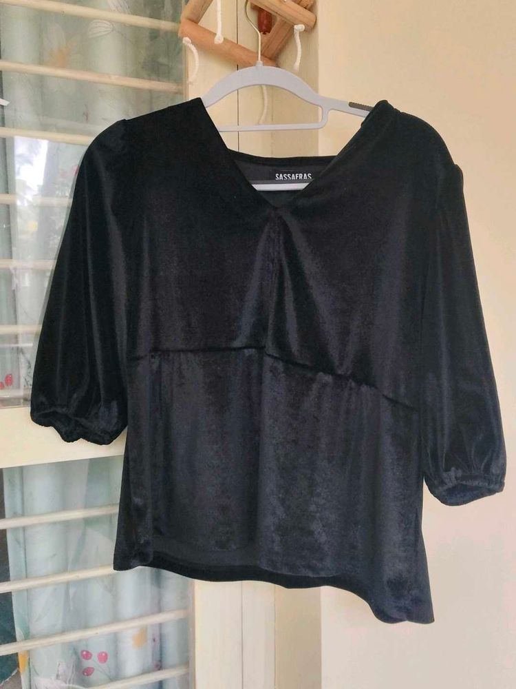 Black Velvet Top