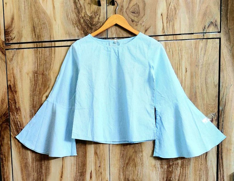 Sky Blue Cotton Top Size-32-S