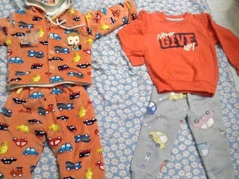 Combo Cute Car Print Kids Outfit