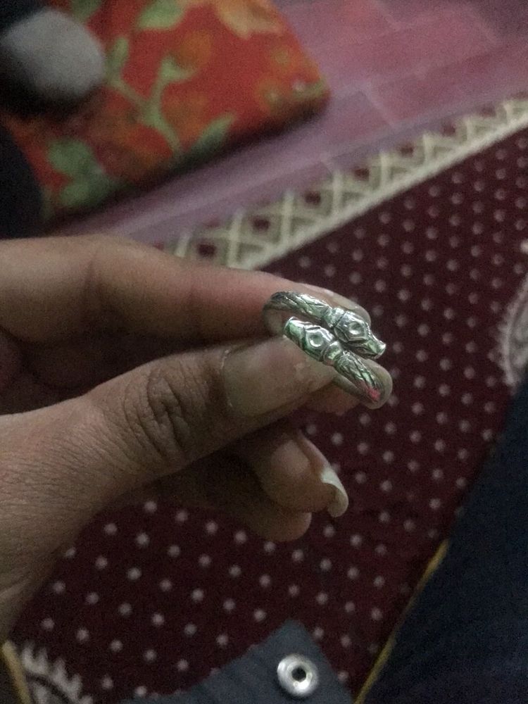 Adjustable Snake  Silver Ring