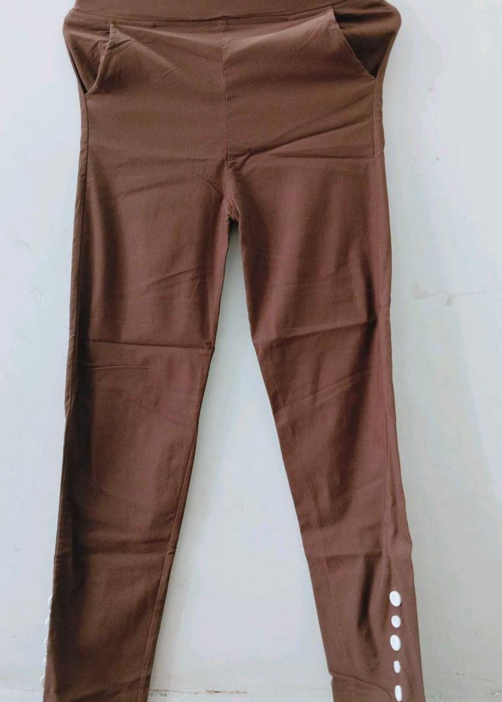 Brown Casual Pants