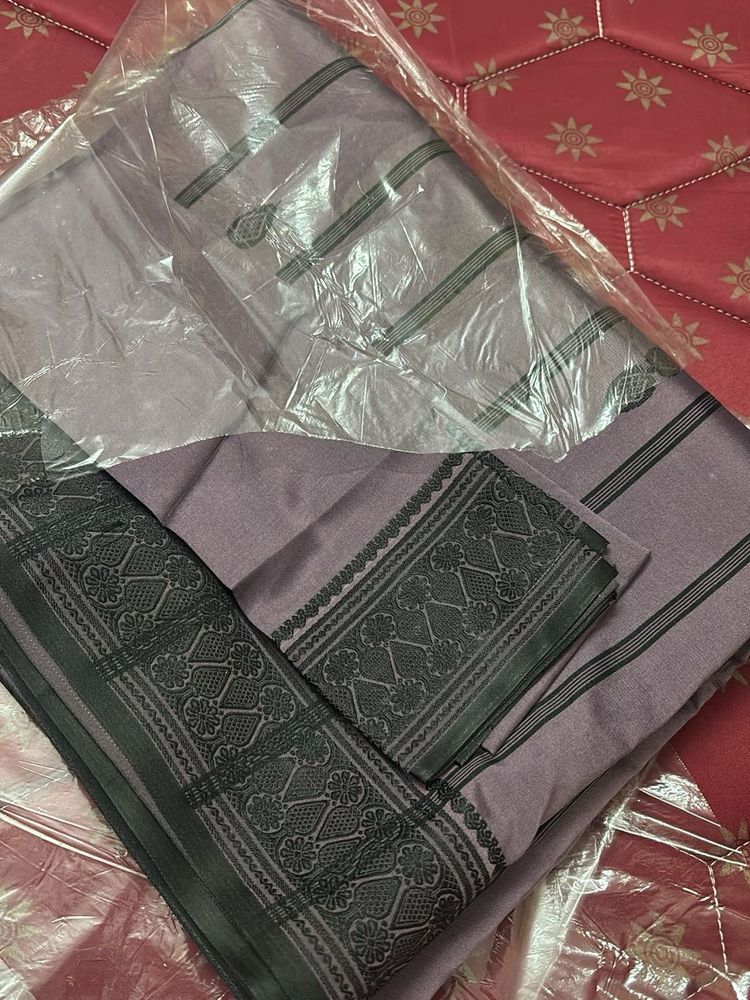 plum silk saree