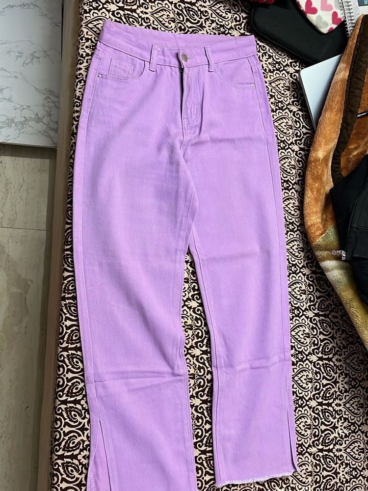 Urbanic Lilac Straight Leg Jeans