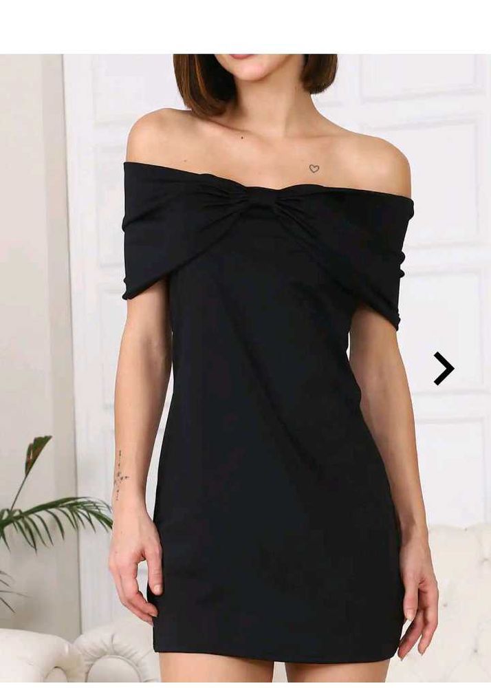 Shein Draped Off Shoulder Bow Detail MiniBodycon D