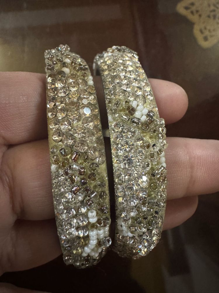 Sparkling Bangle Set And Finger Rings