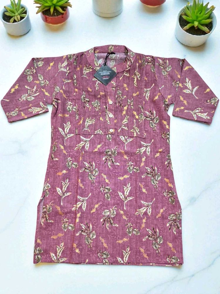 Short Beautiful Floral Kurti