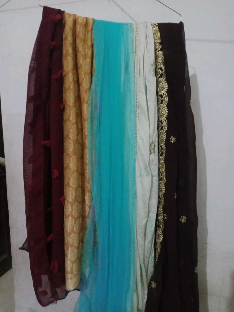 Combo 5 Dupatta 1 Kurti  Or Dress