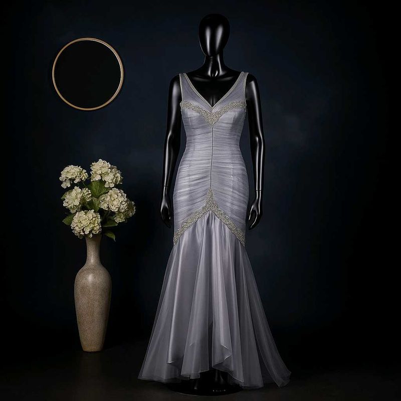 Sale 🎉🎊Elegant Grey Ethnic Gown