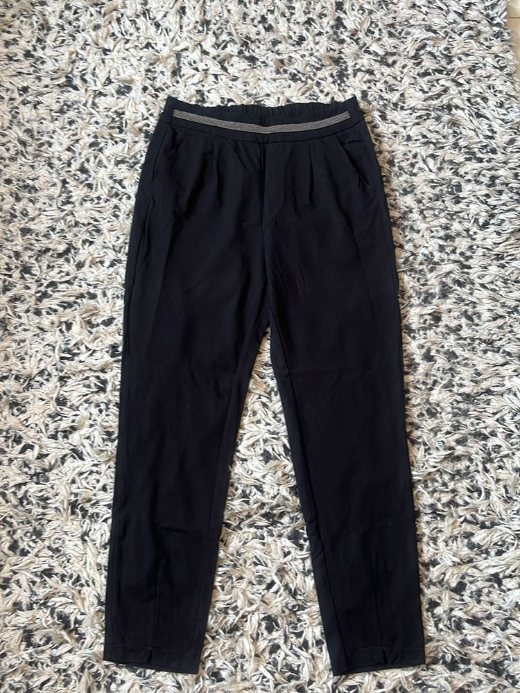 Black Cotton Trousers