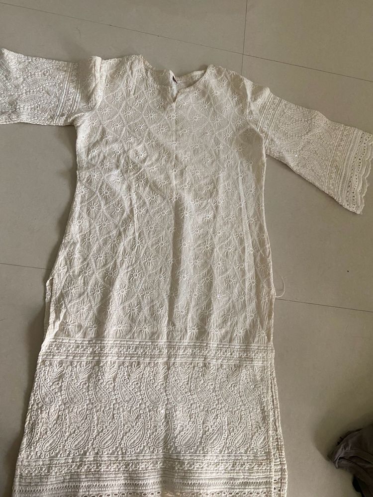 Chikankari White Kurta