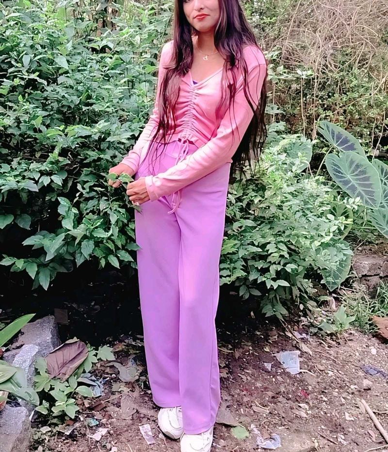 Pink Top &amp; Purple Pants Set