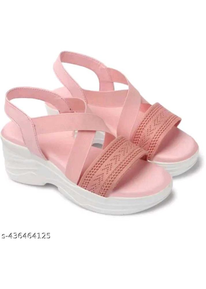 Pink Wedge Sandals