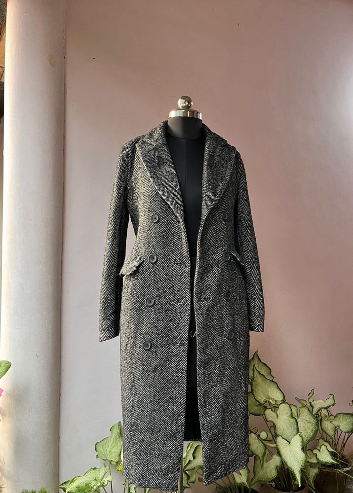 Elegant Grey Trench Coat
