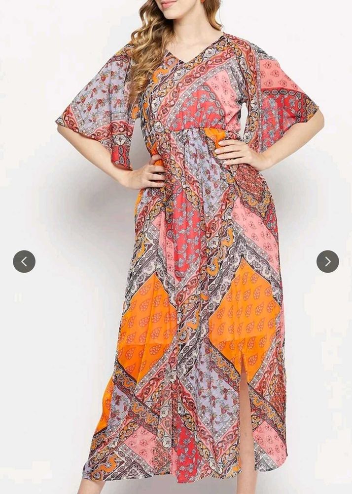 Bohemian Print Maxi Dress