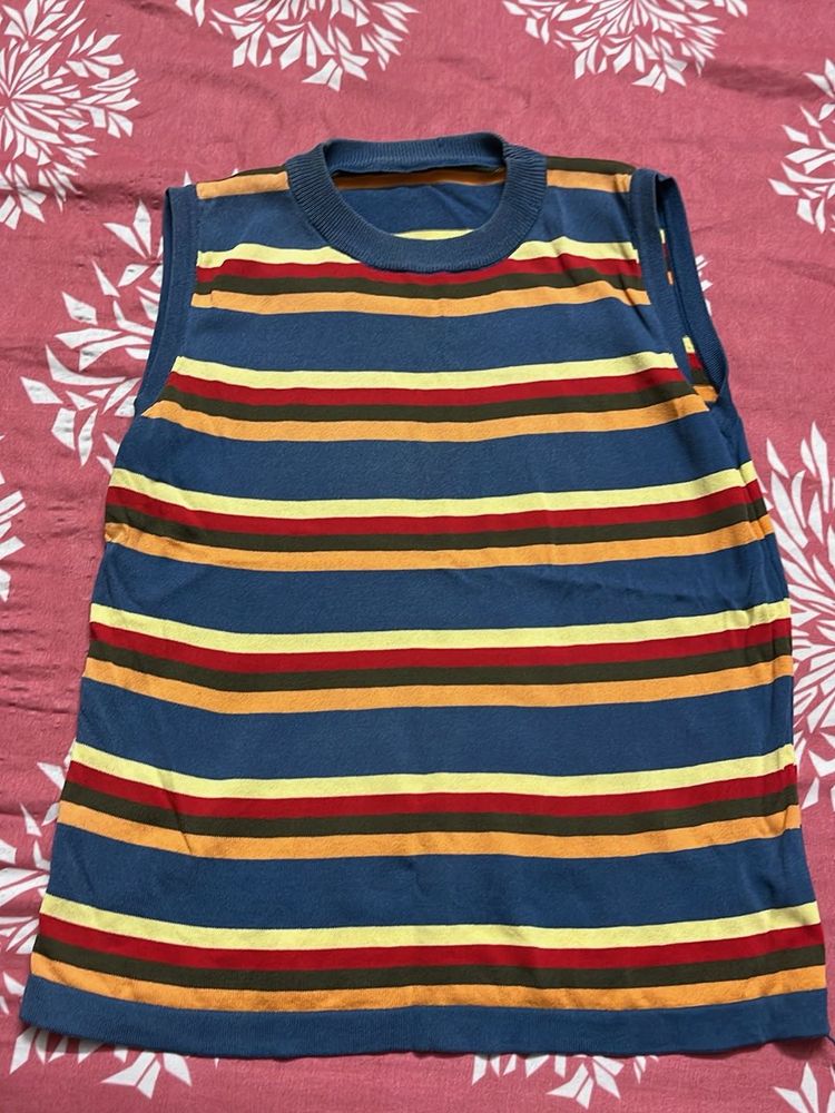 Striped Sleeveless Top