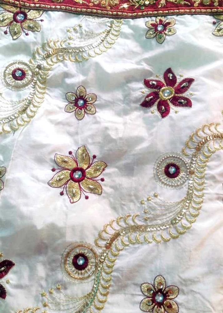 Embroidered Sari Fabric