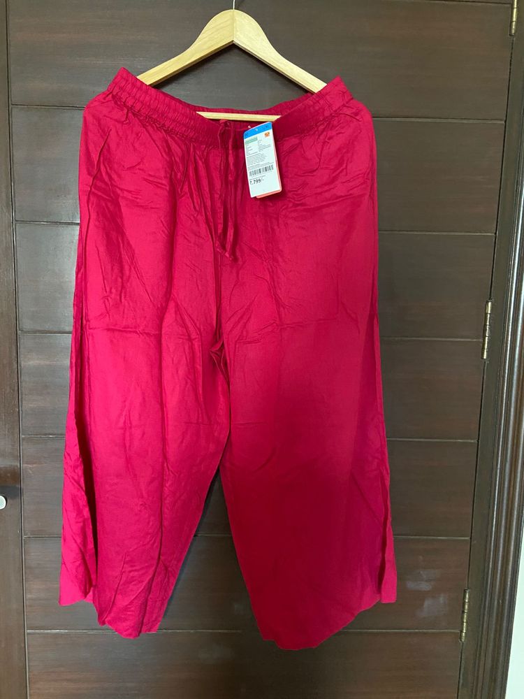 Rangmanch Fuchsia Colour Palazzo (L/XL)