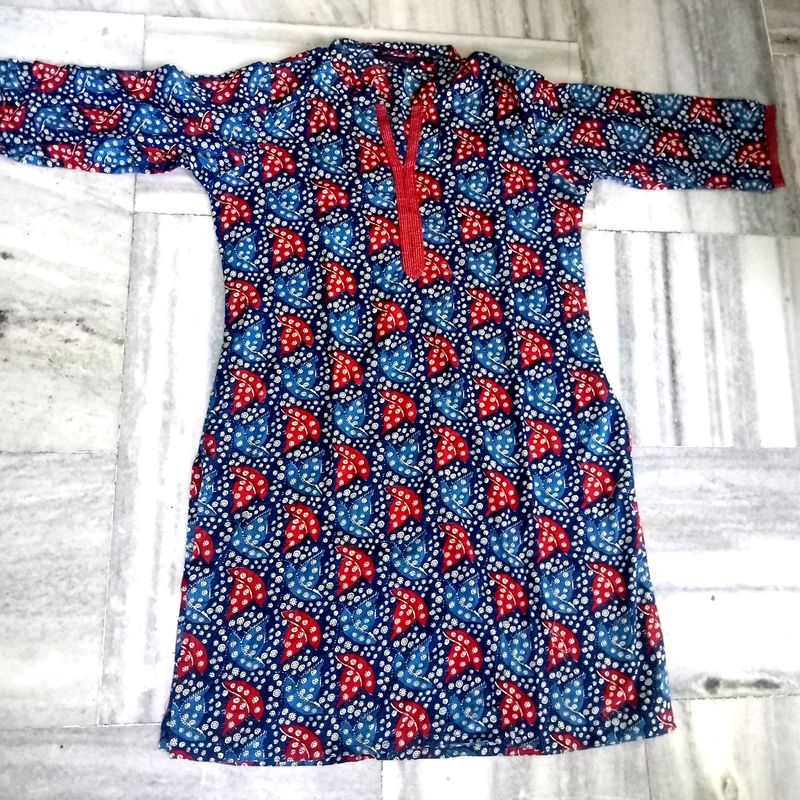 Printed Blue Kurti 💙