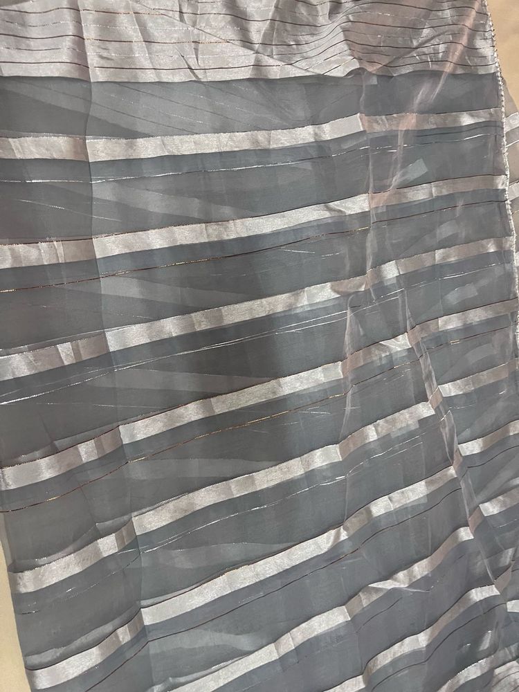Striped Grey Curtain