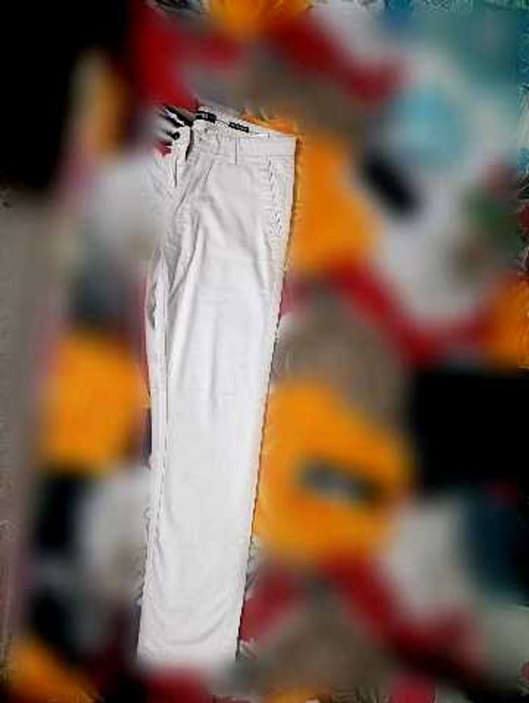 White Casual Pants