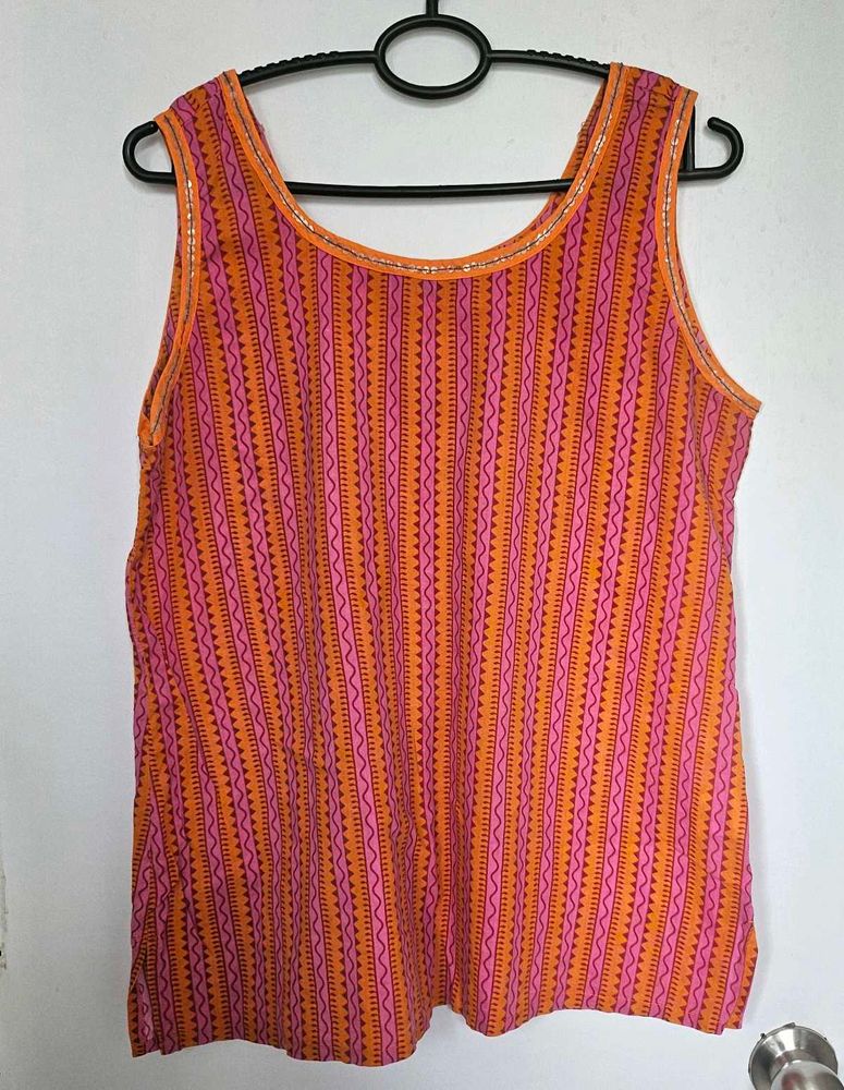 Retro Orange &amp; Pink Top