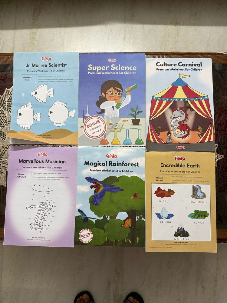 Flinto Premium Worksheets - Set of 6