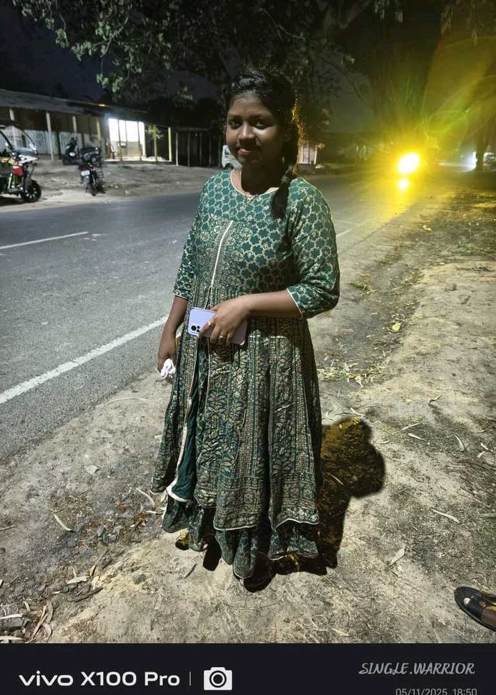 Green Printed Kurta