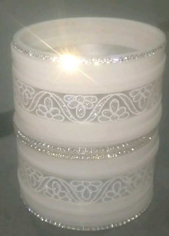 Elegant White Bangle Set