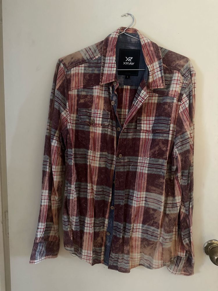 XRAY  Plaid Shirt - L