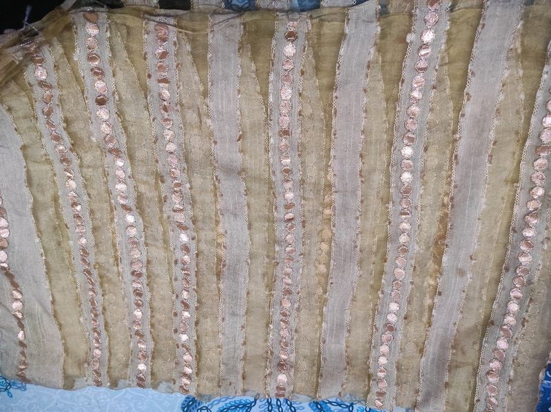 Beautiful Golden Dupatta For Women.