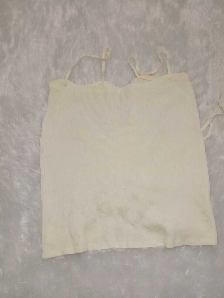 White Sleeveless Top