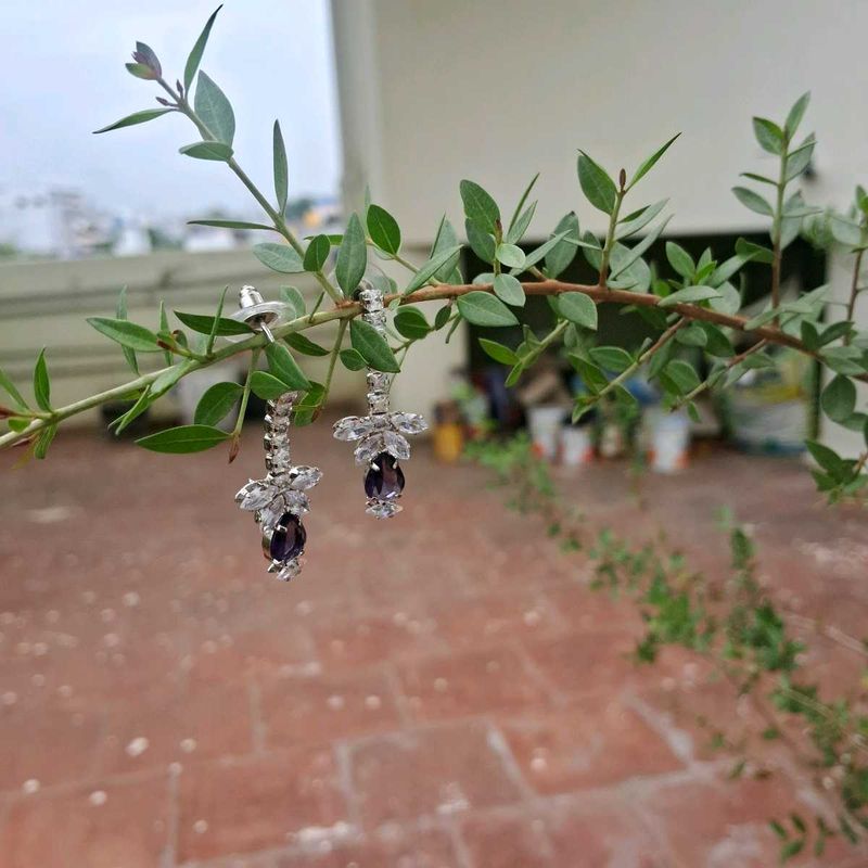 Amethyst Purple &amp; Silver Stone JEWEL SET
