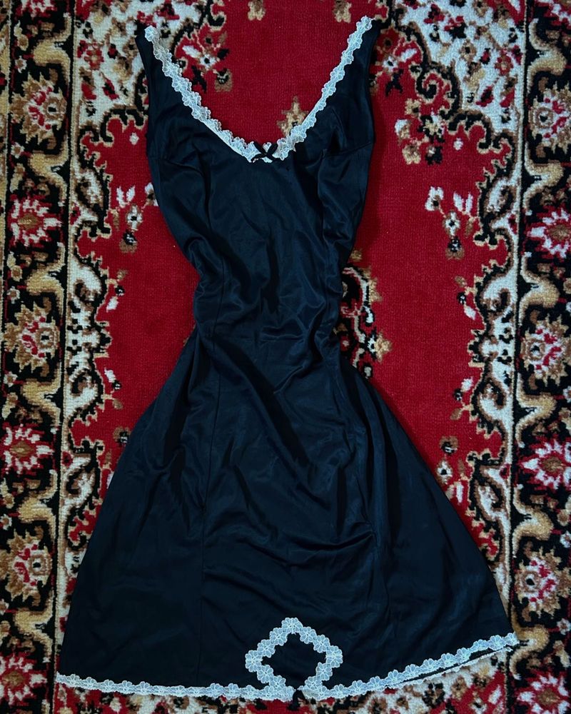 Satin Black Dress