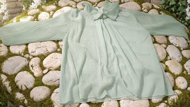 Mint Green Pleated design