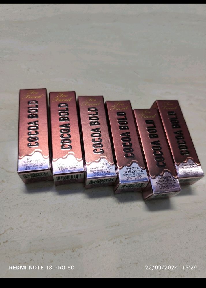 Too Faced Cocoa Bold Em Power Lipstick