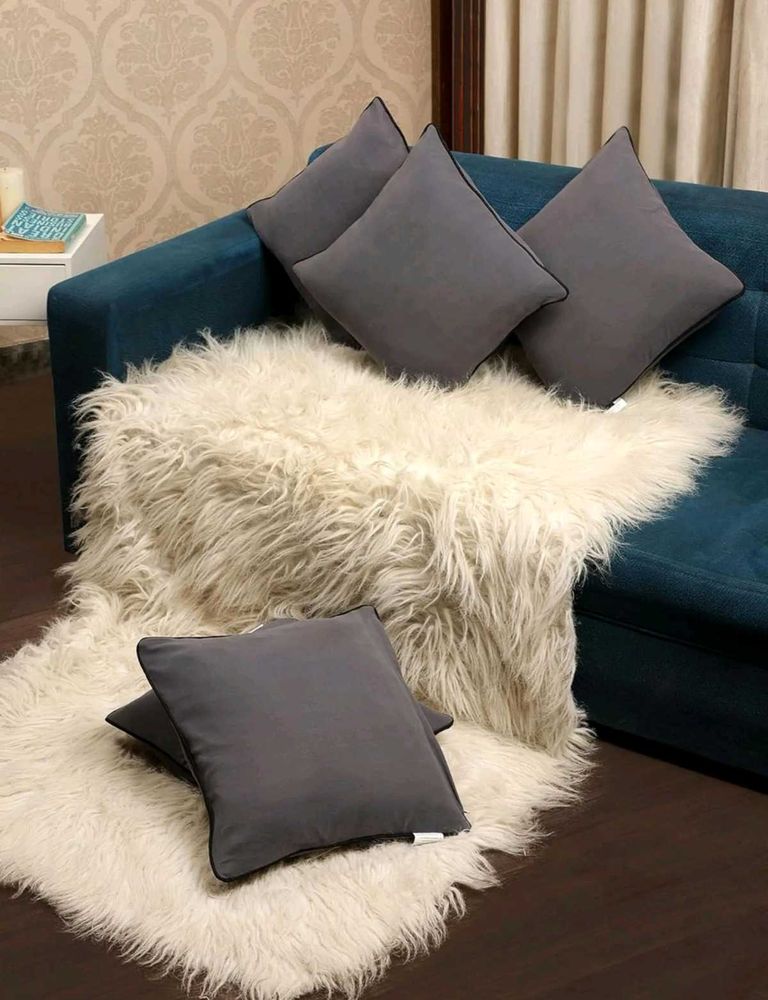 Stylish Gray Cushion Covers (Set of 5)